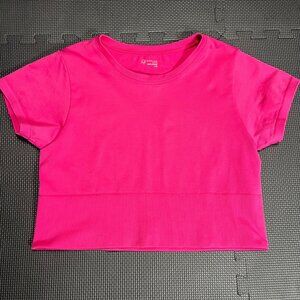 Offline By Aerie Pink Seamless Cropped T-Shirt Large
